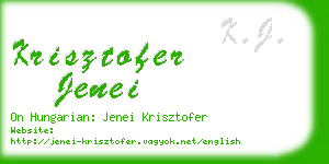 krisztofer jenei business card